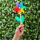 thumbnail image 5 of Molino de viento en forma de flor, 12 molinos de viento multicolores para jardín, balcón y O, 5 of 5