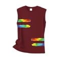 thumbnail image 4 of Tittly Vest for Women Tank Tops Tank Tops For Women Crew Neck Sleeveless Tie Dye Shirt Casual Summer Solid Color Vest Tops for Women Womens Tops Wine XL, 4 of 4