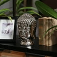 thumbnail image 2 of Urban Trends Collection: Ceramic Buddha Head Polished Chrome Finish, 2 of 2