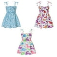 thumbnail image 4 of LYMAYTER Kids Girls Princess Dresses Toddler Floral Party Dress Baby Summer Beach Sundress Dresses for 1-6 Y, 4 of 8
