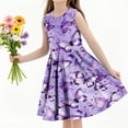 thumbnail image 4 of LOVZFMLL Robe d'Été Sans Manches pour Enfants, Col Princesse, Robe Décontractée Douce et Décontractée, Robe à Col Sans Manches, 4 of 6