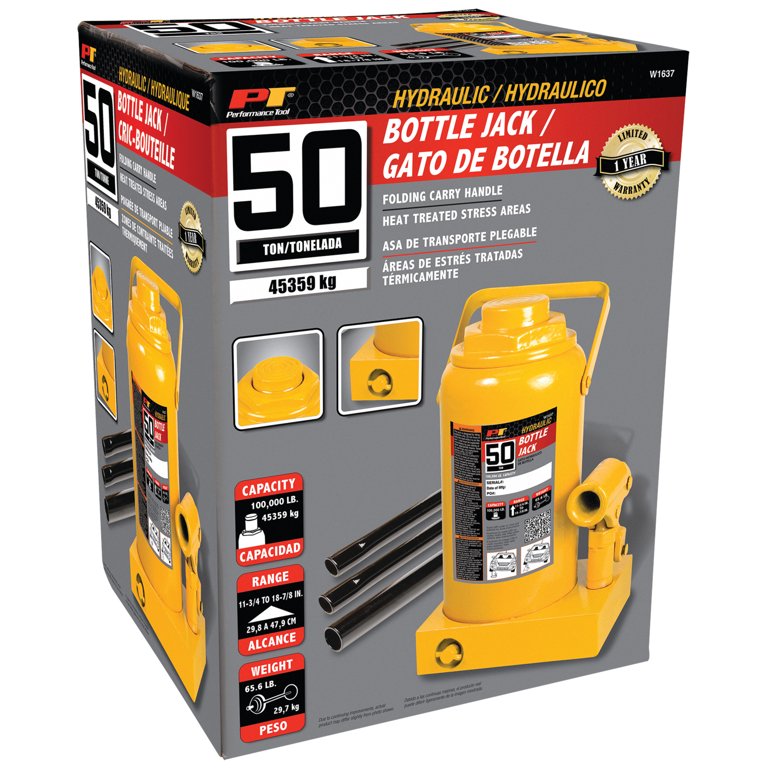 Performance Tool W1637 50 Ton (100,000 lbs.) Heavy Duty Hydraulic