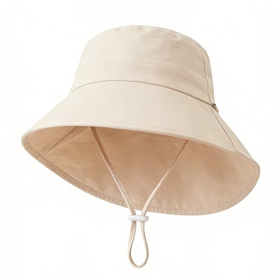 Byoo Girls Adjustable Drawstring Bucket Hat Wide Flap Brim Beach Outdoor Sun Hats