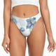 thumbnail image 1 of Balery Pale Blue Lotus Flowers Tangas de Algodón para Mujer con Estampado – Ropa Interior Sexy, Transpirable, G-string-Small, 1 of 6