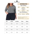 thumbnail image 6 of Agnes Orinda Women's Plus Size Tops Tshirts Cross V Neck Casual Long Sleeves Blouse Top 2X Grey, 6 of 6