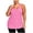 #0088-Hot Pink, variant on Uootdi Gym Tops for Women U Neck Sleeveless Racerback Keyhole Cutout Plain Marled Knit Tank Tops for Women Relaxed Fit Workout Sweat Wicking Womens Tees