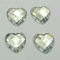 thumbnail image 6 of U8MO 100 Clear Acrylic Faceted Heart Flatback Rhinestone Gems Beads 16X16mm No Hole, 6 of 6
