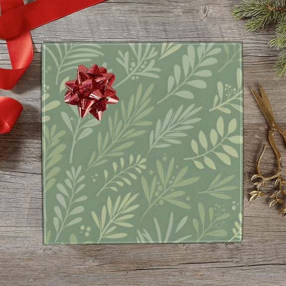 Christmas Wrapping Paper | Premium Holiday Gift Wrap | Green Wheat 58" x 23" (1–5 Rolls) - 1 Roll