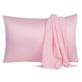 thumbnail image 1 of Unique Bargains Luxury Satin Pillowcase Cool Silk Pillow Case Cover 2pcs, 1 of 9
