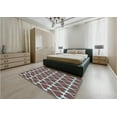 thumbnail image 5 of Ahgly Company Machine Washable Indoor Square Transitional Brown Red Area Rugs, 8' Square, 5 of 7
