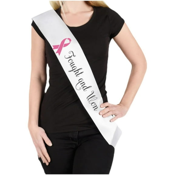 Breast Cancer Awareness Survivor Sash for Women. Fought And Won Sash