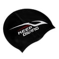 thumbnail image 1 of 2-3 del paquete Gorro de natación elástico, duradero, flexible, de silicona para adultos, negro 2 piezas DYNWAVEMX Gorra de baño, 1 of 8