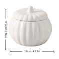 thumbnail image 2 of Pumpkin Shape Serving Bowl with Lid, Ceramic Halloween Candy Dish for Holiday Parties and Fall Tabletop Decor, 2 of 4