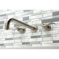 thumbnail image 2 of Kingston Brass KS8058DFL NuWave Two-Handle Wall Mount Roman Tub Faucet, Brushed Nickel, 2 of 7