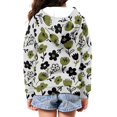 thumbnail image 2 of POLERO Zip Up Hoodie for Girls Kids Green Floral Print Oversized Long Sleeve Sweatshirt Jacket with Pockets Winter Warm Clother 11-13 Years, 2 of 7