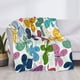 thumbnail image 3 of Fotbe Colorful Butterflies Manta de Franela con Estampado, Manta Ultrasuave para Cama, Sofá, Auto, Hipoalergénica y Antibolitas-60"x50", 3 of 6