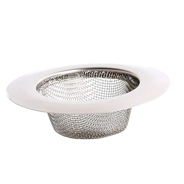Passoire d'Évier en Maille d'Acier Inoxydable Non Magnétique Panier Rond Passoire pour Cuisine Salle de Bain - Petit
