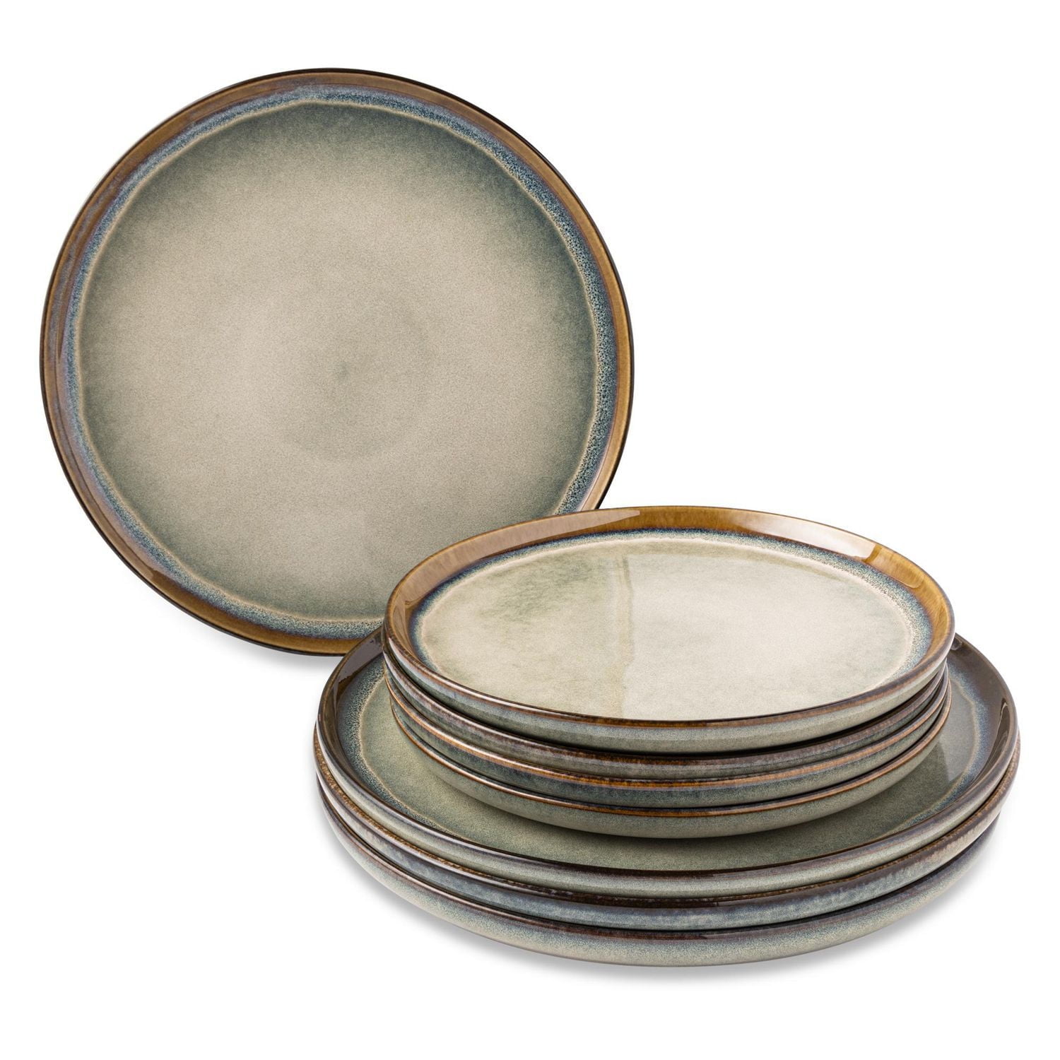 Yellowstone 8-Piece Ceramic Dinnerware Set, Kayce Collection, Dish Set