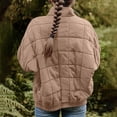 thumbnail image 7 of FDGIU Women's Lightweight Quilted Puffer Jacket - Long Sleeve Zip Up with Pockets, Loose Fit Warm Winter Casual Outerwear Coat, 7 of 7
