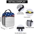 thumbnail image 6 of Insulated Lunch Bag Bottle Pouch Holder Large Thermal Cooler Bag For Adult Leakproof Bag For Adult Work, Camping, Picnic (American Flag Wooden Pattern), 6 of 6