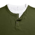 thumbnail image 6 of Kezqiaxn Cute Plus Size Tops Solid Fashion Stretchy Long Sleeve Pullover Button Up Shirt Men's Clothing 2026, 6 of 7