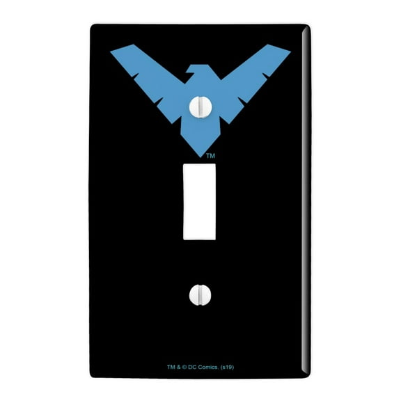 Batman Nightwing Logo Plastic Wall Decor Toggle Light Switch Plate Cover
