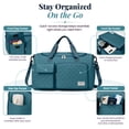 thumbnail image 5 of DAKIMOE Travel Duffle Bag for Women Large Weekender Bags Carry on Gym Duffel Bag with Wet Pocket/Shoe Compartment Waterproof Overnight Tote for Plane Hospital Sports Yoga Business Trips, Peacock Blue, 5 of 11
