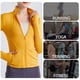 thumbnail image 3 of TFixol Chaquetas deportivas para mujer Cremallera completa Agujeros para el pulgar Bolsillos para correr Fitness, 3 of 8