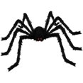 thumbnail image 1 of Araña gigante de Halloween de 59 pulgadas, decoración de Halloween de araña gigante, juguete de peluche de tarántula negra, accesorios de araña gigante de carnaval (150 cm), 1 of 5
