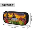 thumbnail image 3 of Uemuo Fall Village Scenery Printed Pencil Pen Case, Portable Pencil Pouch with Zipper, Compact Stationery Bag Makeup Bag, Pencil Bag for Home Office, 3 of 9