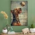 thumbnail image 2 of Airedale Terrier Cute Dog Volleyball Poster Canvas – Retro Airedale Terrier Dog Batter in Action With Volleyball for Themed Living Room, 2 of 5