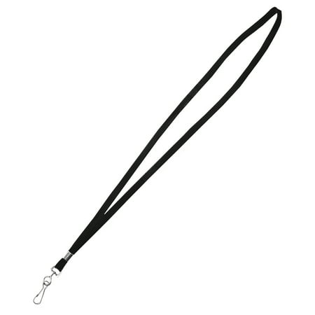 Advantus Deluxe Neck Lanyard with J-Hook, Black, 24