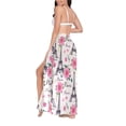 thumbnail image 3 of Women Sarong Wraps Paris Tower Flowers Swimsuit Beach Pareo Bikini Coverups Skirt M, 3 of 7