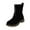 Black 1, variant on Wensltd Wide Calf Boots for Women Retro Style Fall Winter Classic Comfort Flat Boots Solid Color Shoes
