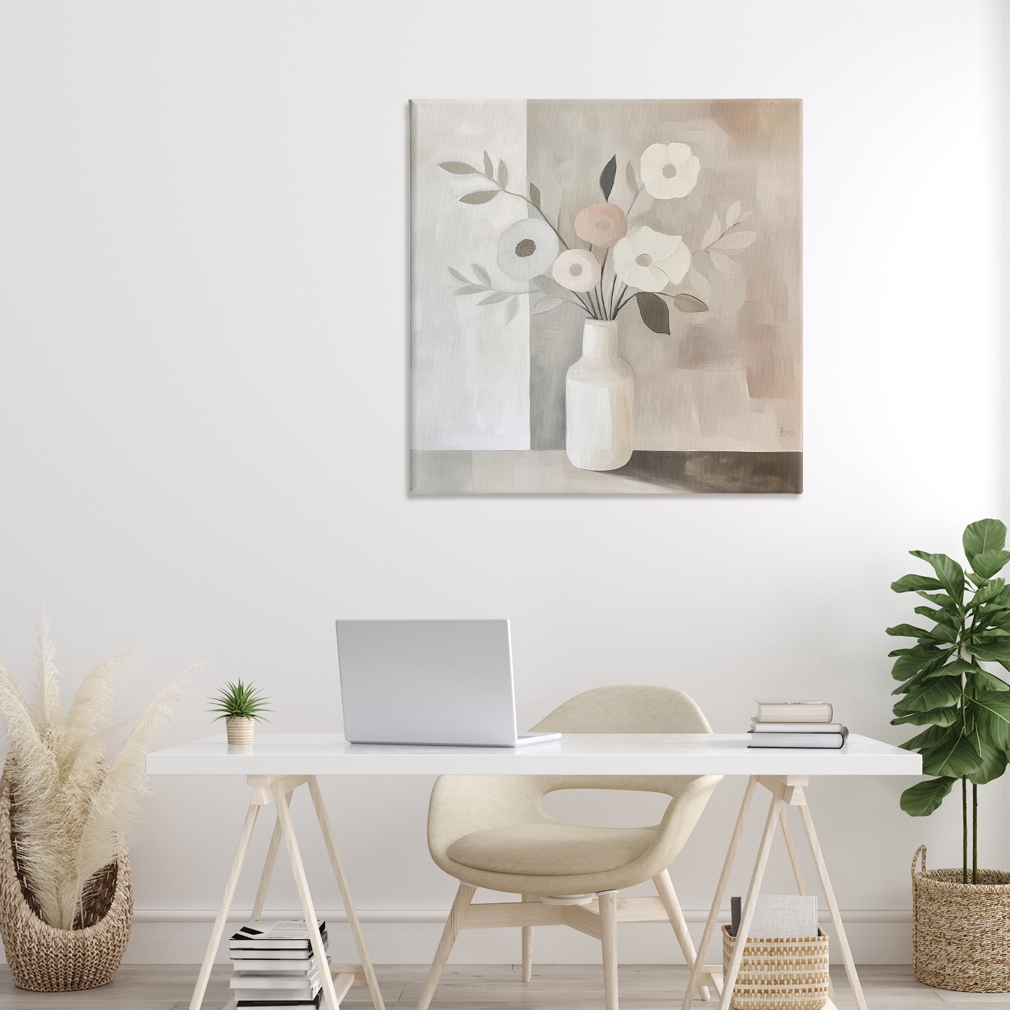 Stupell Industries Minimalist Muted Flower Vase Canvas Wall Art, design by Heidi Kuntz