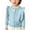 Sky Blue, variant on QQAMB Girls Cardigan Sweater Button Down Crewneck Cute Ruffle Long Sleeve with Pockets Solid Color Knit Tops
