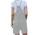 thumbnail image 6 of Tmtolofot One Piece Workout Jumpsuits For Women Solid Color Casual Holiday Bodysuit Backless Tummy Control Sleeveless Jumpsuits V Back Scrunch Yoga Romper , 1#Gray , X-Large, 6 of 8