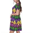 thumbnail image 2 of Disketp Mardi Gras4 para Vestido de Manga Corta para Mujeres, Vestidos de Verano para Mujeres, Casual y Holgado para la Playa, 2 of 6