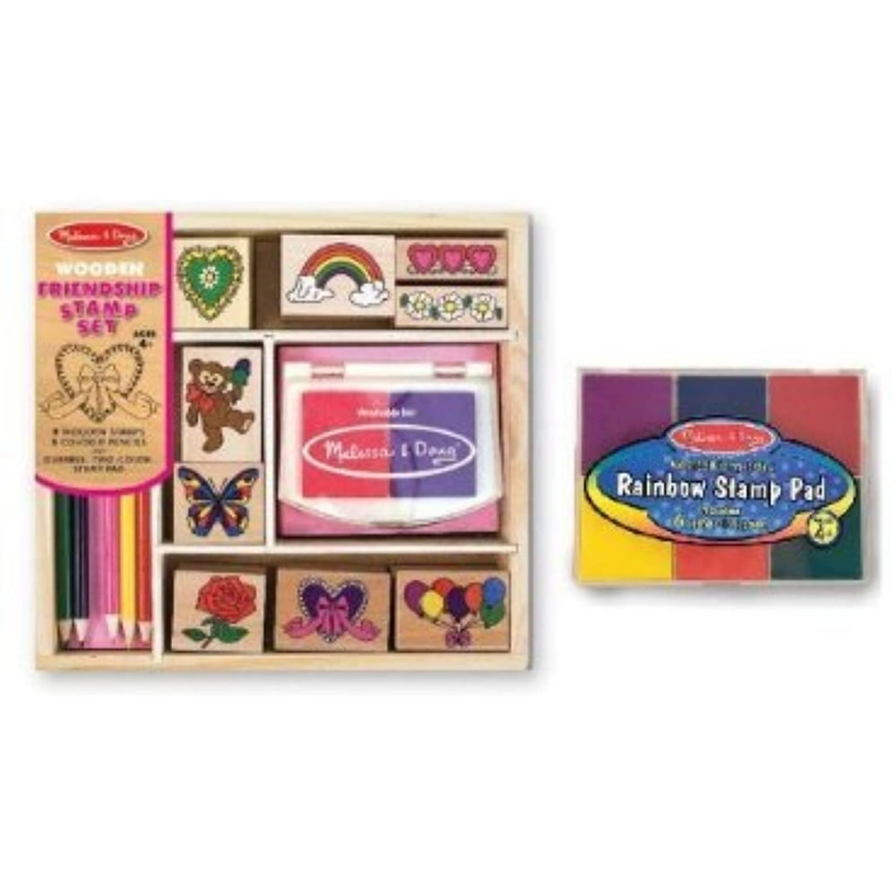 melissa and doug wooden friendship stamp set