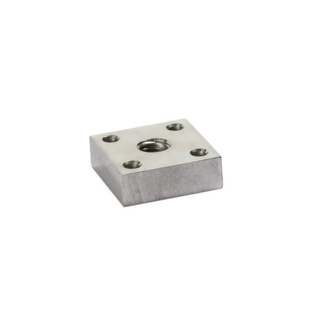 Monster Rod Holders Economy Base 4 | Aluminum 4-Hole Mounting Base for 1/2" Diameter Rod Holders | Fits Flat Railings & Boat Surfaces | Right & Left-Hand Threading Options