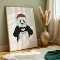 thumbnail image 5 of Santa Panda - Illustration Christmas Animal Humor Winter Oak Framed Wall Art Print 12 x 18 inches, 5 of 59