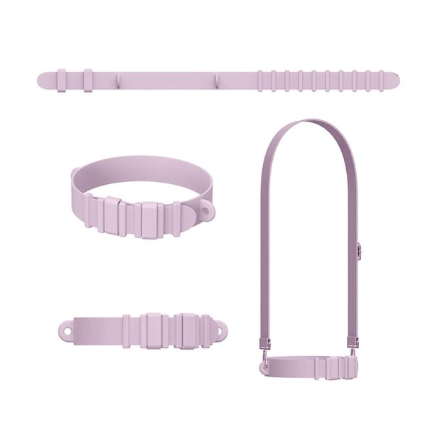 Mango para botella de agua, portabotellas, soporte con correa, silicona suave y duradera, se adapta a la mayoría de botellas, accesorios para tazas , púrpura
