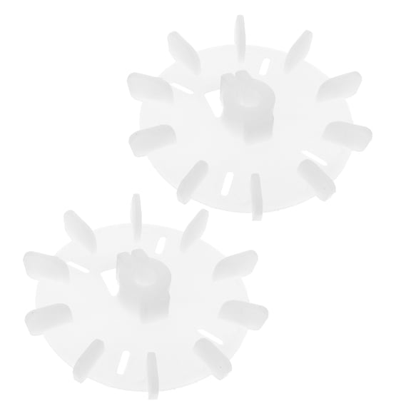WHAMVOX White Plastic Motor Fan Blade Replacement for Home Cooling 2Pcs