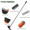 thumbnail image 6 of CKLT 2-in-1 Garden Hoe and Weed Puller Rake, 60 Inch Adjustable Long Handle Weeding Tool Heavy Duty Spring Steel Head with Sand Grain Coating, 6 of 9