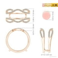 thumbnail image 6 of ANGARA Natural Diamond Wavy Ring Wrap in 14K Rose Gold for Women (Size-1mm | Color-K | Clarity-I3) | April Birthstone, Birthday, Anniversary, Jewelry Gift for Women | Natural Diamond Ring, 6 of 10
