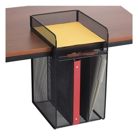 Safco Onyx Vertical Hanging Desk Organizer in Black