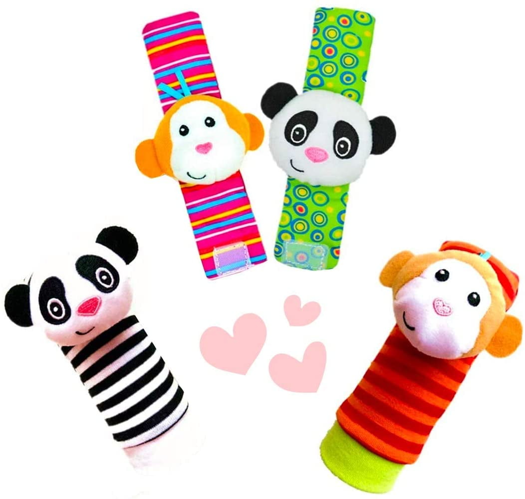 Details about   4Pcs Sock Hanging Toy Candy Gift Bag Sock Hanging Toy Wrist Rattles Christmas 