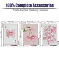 thumbnail image 4 of 3 Pack Diamond Kits for Adults,5D Pink Bows Diamond Painting DIY Diamond Art Vintage Diamond Painting Art Kit for Adult,Round Full Drill Diamonds, Diamond Art Kit for Home Decor-12x16inch, 4 of 7