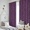 thumbnail image 5 of Blackout Kids Curtains,Purple Sun Planet Rocket Star Pattern Childrens Insulated Curtains Set Of 2,Bedroom Essentials,Toddler Room Decor 52"x84", 5 of 5