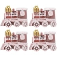 thumbnail image 1 of 4pcs Pendientes de árbol de Navidad encantadores Cachuelas de decoración de tren de dibujos animados pequeños, 1 of 5